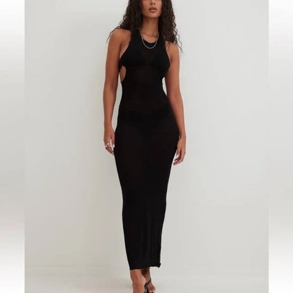 NWT Na-kd Black Knit Dress - Picture 1 of 5